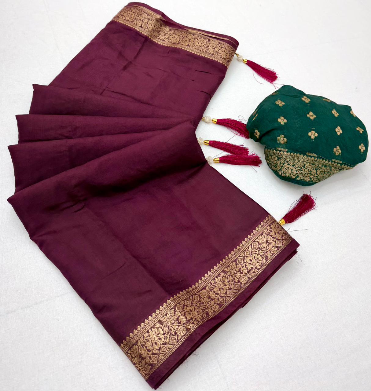 Cotton Viscose Weaving Saree