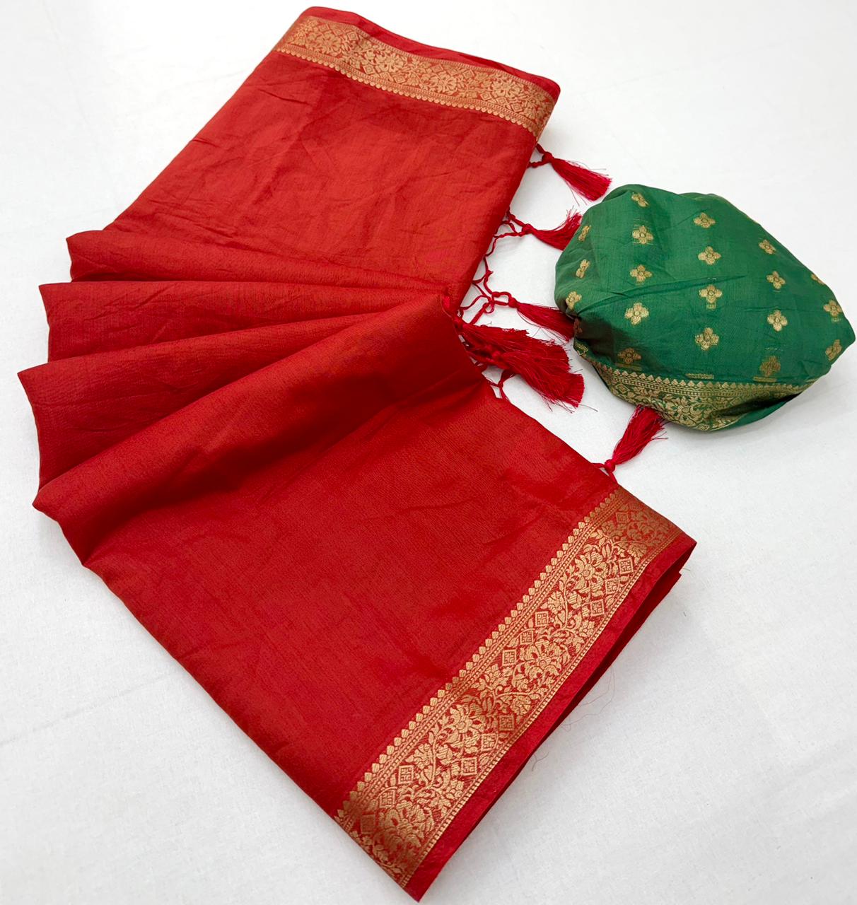 Cotton Viscose Weaving Saree