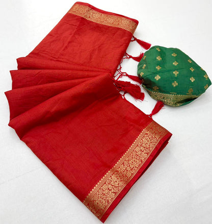 Cotton Viscose Weaving Saree