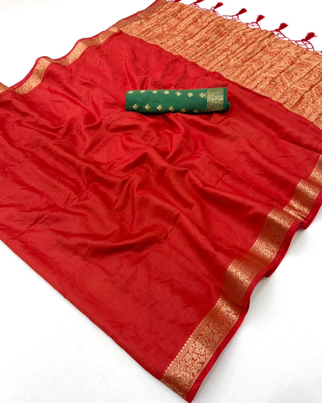 Cotton Viscose Weaving Saree