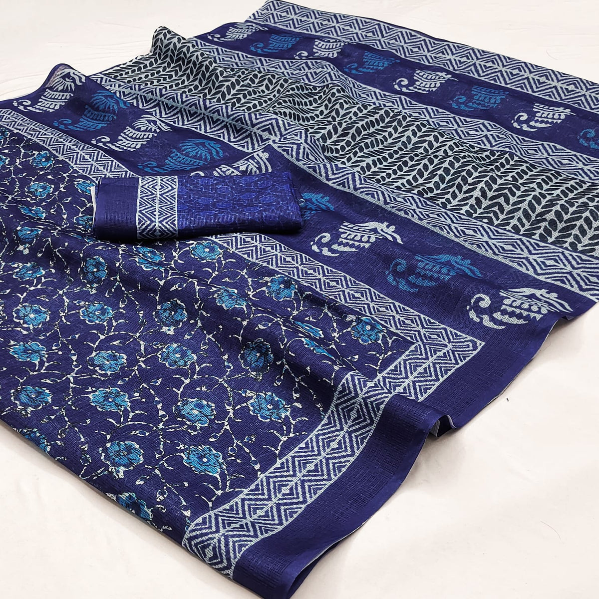Kota Doriya with Beautiful Designer Print and Pallu