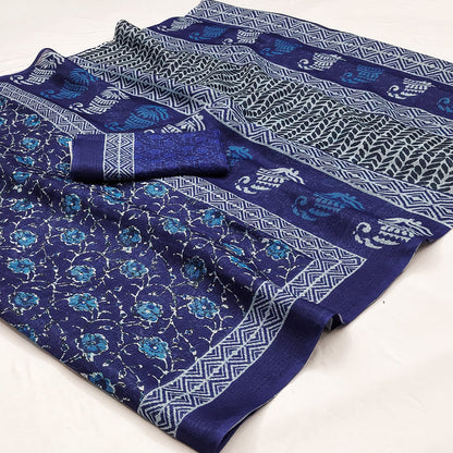 Kota Doriya with Beautiful Designer Print and Pallu