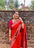 Premium Semi Khaddi Georgette and Orange with Pink Border