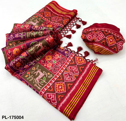 Handloom silk patola with design