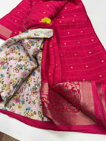 Premium Chiffon Fancy Saree with Digital Print Blouse