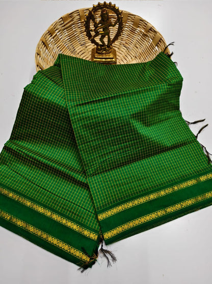 Premium Cotton Sarees with Checks Pattern vol-5