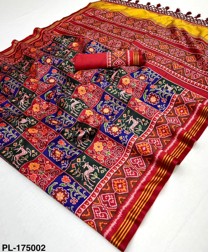 Handloom silk patola with design