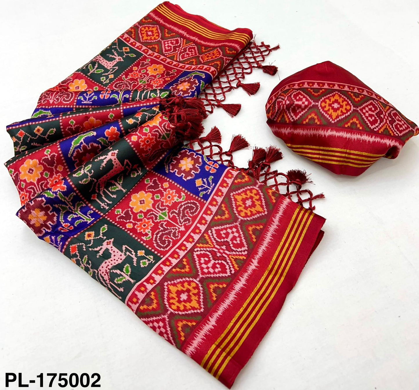 Handloom silk patola with design