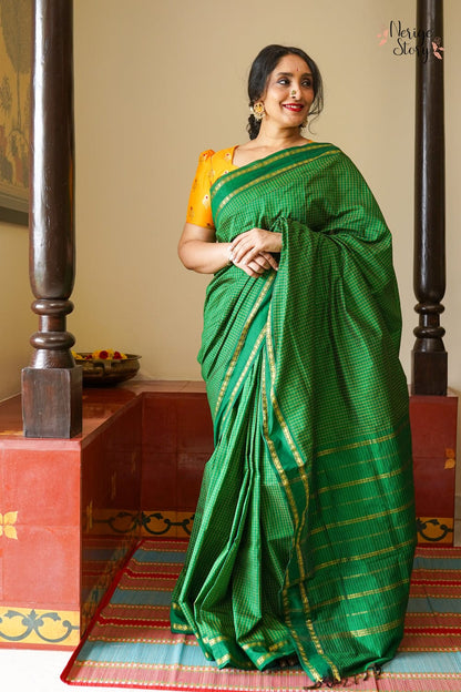 Premium Cotton Sarees with Checks Pattern vol-2