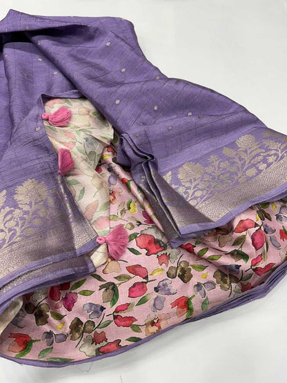 Premium Chiffon Fancy Saree with Digital Print Blouse