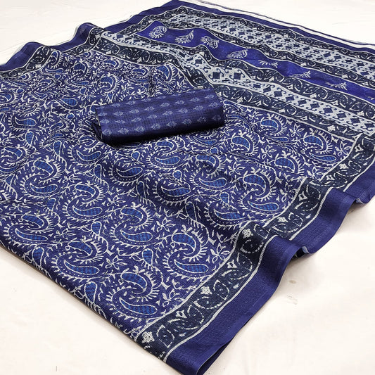 Kota Doriya with Beautiful Designer Print and Pallu