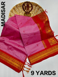 MADISAR SAREE/ NAUVARI SAREE with contrast zari border