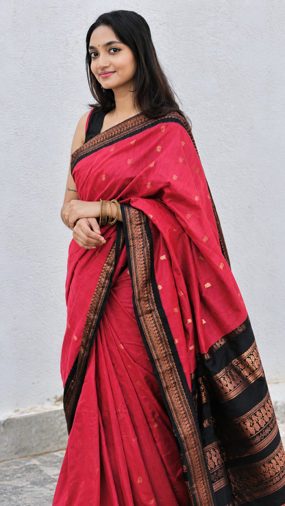 Premium Kalyani Cotton Sarees with Zari Border and Rich Pallu