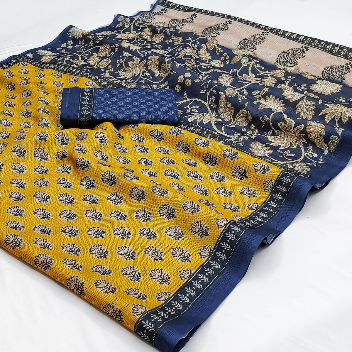 Kota Doriya with Beautiful Designer Print and Pallu