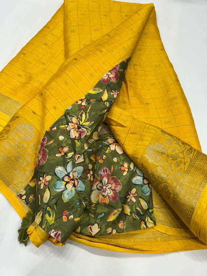Premium Chiffon Fancy Saree with Digital Print Blouse