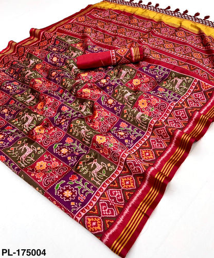 Handloom silk patola with design