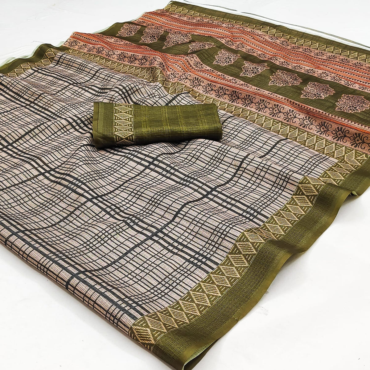 Kota Doriya with Beautiful Designer Print and Pallu