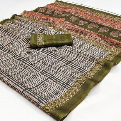 Kota Doriya with Beautiful Designer Print and Pallu
