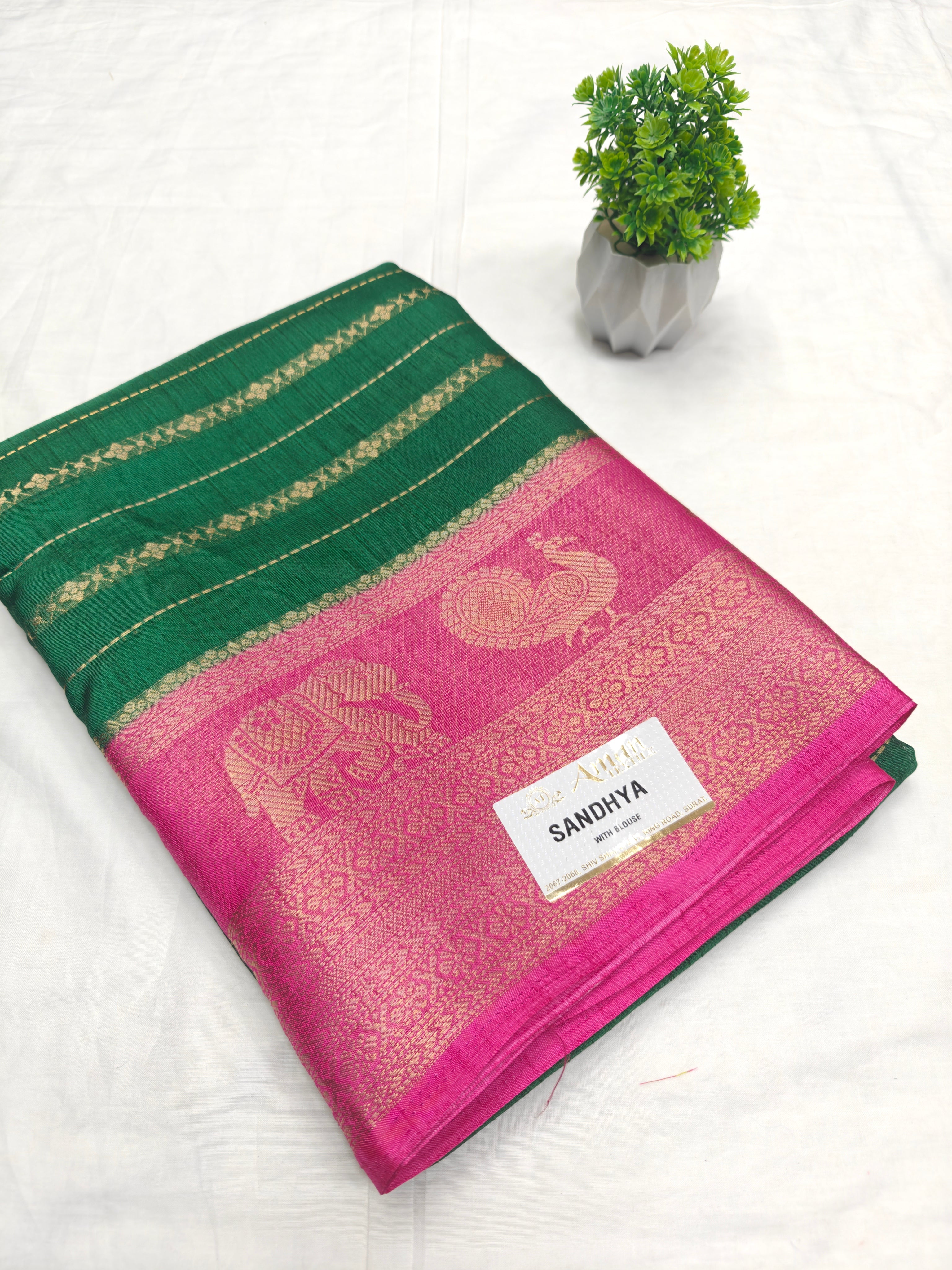 Sandhya Fancy Saree Stripes