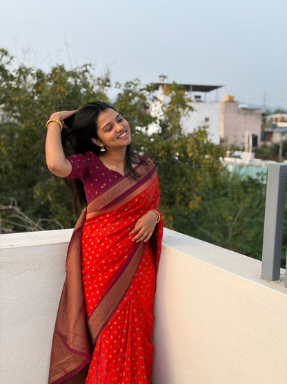 Premium Banarasi Semi Khaddi Georgatte saree