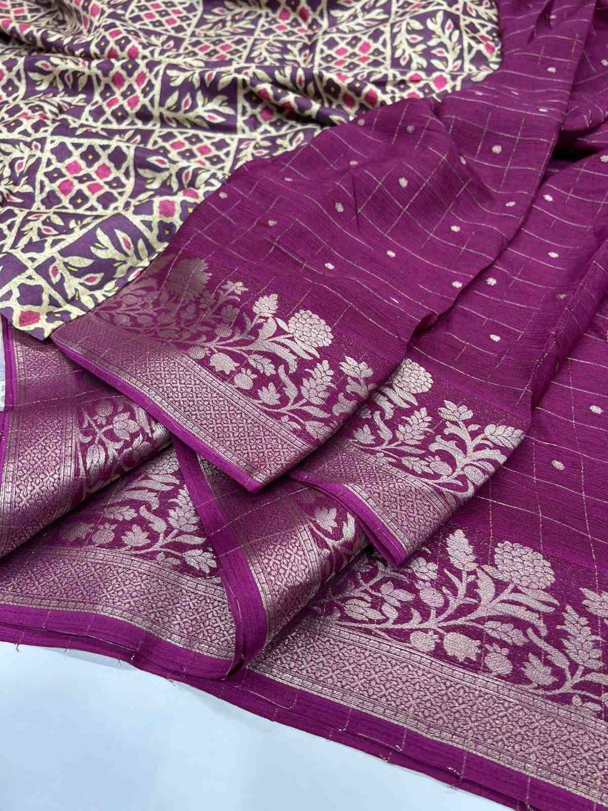 Premium Chiffon Fancy Saree with Digital Print Blouse