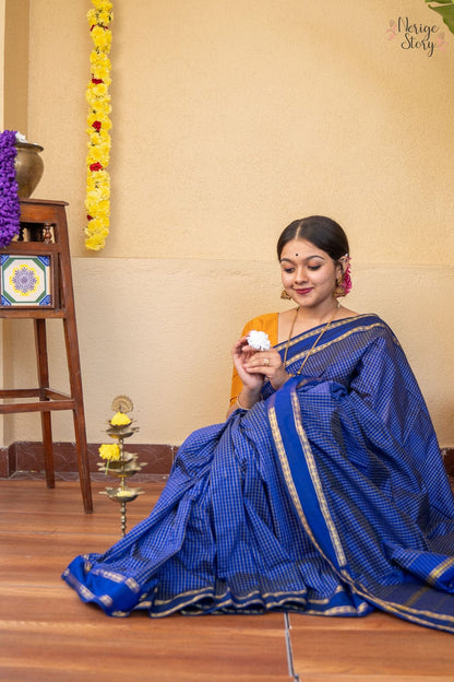 Premium Cotton Sarees with Checks Pattern vol-2