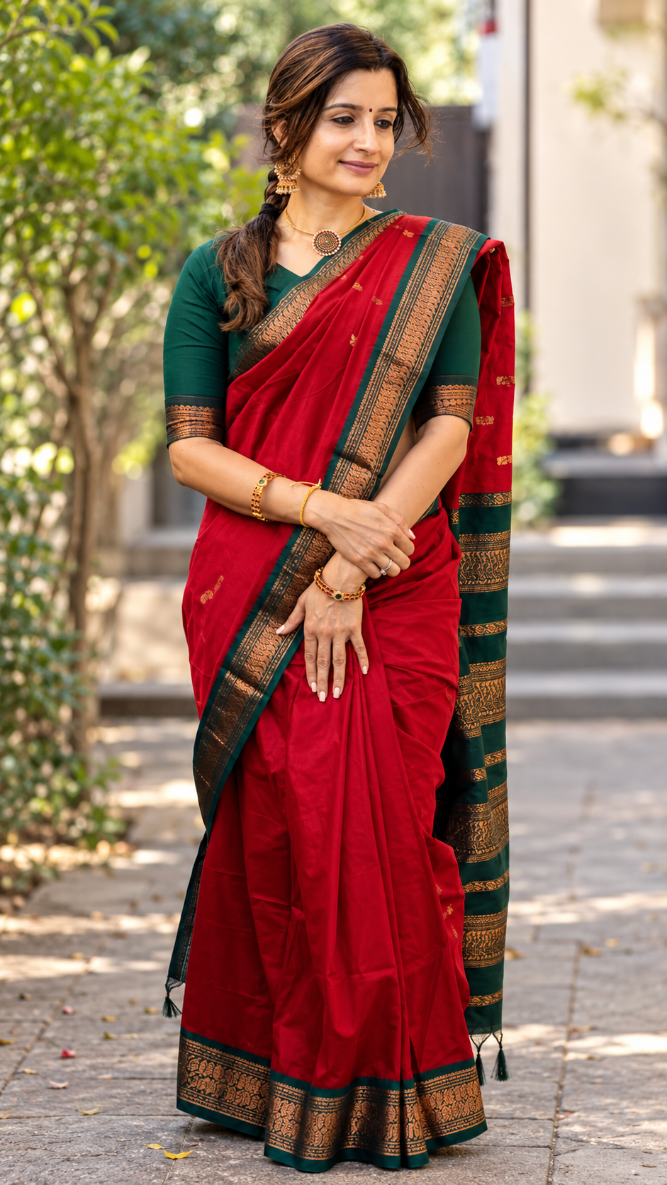 Premium Kalyani Cotton Sarees with Zari Border and Rich Pallu