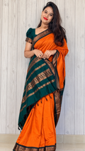 Premium Kalyani Cotton Sarees with Zari Border and Rich Pallu