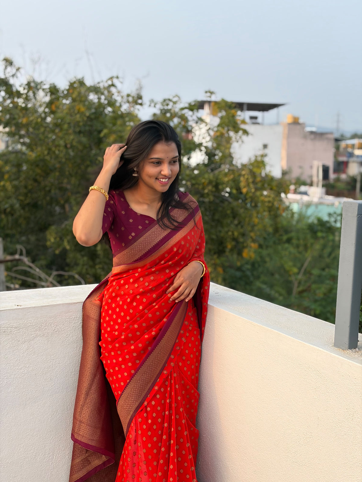 Premium Banarasi Semi Khaddi Georgatte saree
