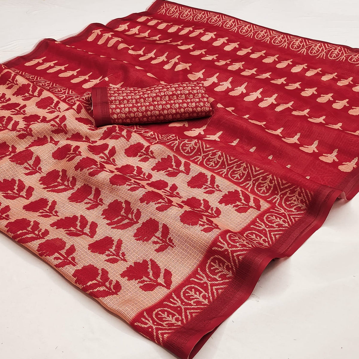 Kota Doriya with Beautiful Designer Print and Pallu
