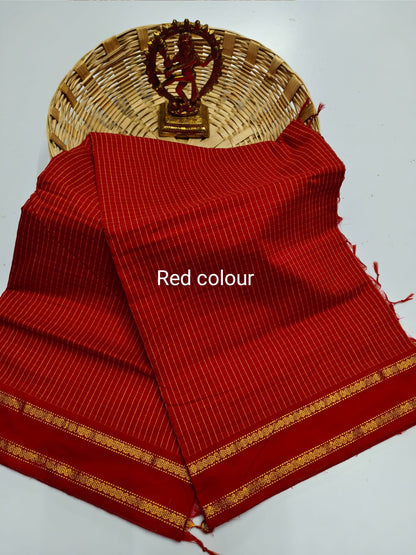 Premium Cotton Sarees with Checks Pattern vol-5